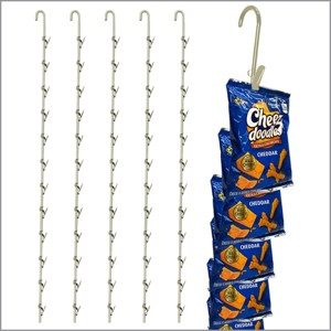 Clip Strip® @ Home by LOLA – Metal Hanging Organizer with 12 Hooks for Pantry, Kitchen, Garage – Holds Snacks, Tools, Keys – Easy to Install, 6 Pack - 1 of 1