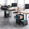 Mlezan Mobile Drawer File Cabinet: Metal, Rolling Design with Shelves. Fits Letter/Legal/F4/A4 Files, Ideal for Home or Office Organization. - 2 of 4