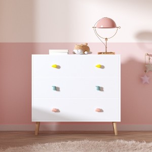 FONTOI Nightstands, Baby Nightstand with 3 Drawers, Side Table with Storage Cabinet for Toddlers' Bedroom Nursery, White, 11.8"*28.7"*31.5" - 1 of 4