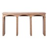 YUHAO 60" Rustic Natural Wood Archway Console Table , Long Entryway Table with Decorative Arched Legs - 3 of 4