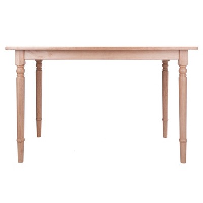 Natural Solid Wood Farmhouse Dining Set with Windsor Chairs