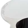 Studio 55D Dali Melt Modern Black Oval Coffee Table 27 1/2" x 17 1/2" White Marble Tabletop and Side for Living Room Bedroom House - 3 of 4