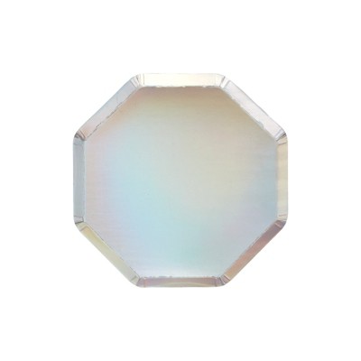 Meri Meri Silver Holographic Cocktail Plates