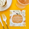 Big Dot of Happiness Little Pumpkin Party Napkins, Fall Birthday or Orange Pumpkin Baby Shower Decor, White 3-Ply Paper Beverage Napkins - 24 Count - 3 of 4