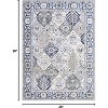 Trellis Area Rug - Washable vintage floral bohemian carpet with non-slip backing for entryways and bedrooms - 2 of 4