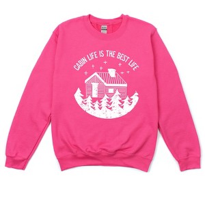 Simply Sage Market Women's Cabin Life Is The Best Life Gildan Sweatshirt - 1 of 2
