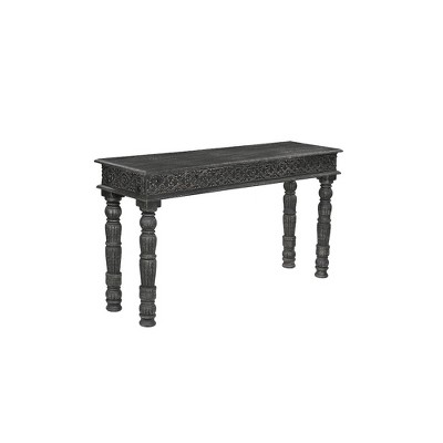 Taran Designs,Eldris Carved Solid Wood Console Table