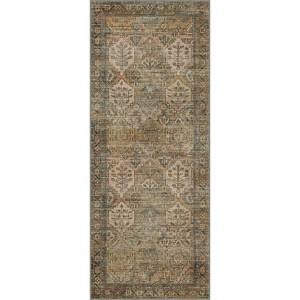 Abynow Diamond Distressed Persian Style Washable Indoor Rug - 1 of 4