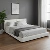 HomeRoots Beige Tufted Velvet Upholstered Queen Bed Frame - 2 of 4
