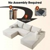 MAYEERTY 107" Cloud L-Shape Sofa White - 107" L-Shape, Corduroy, Deep Seat, No Assembly, for Living Room/Bedroom - 4 of 4