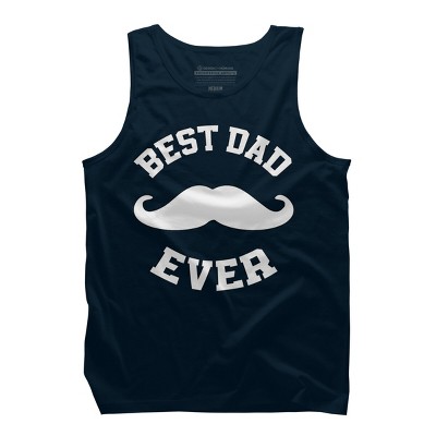 Men's Design By Humans Best Dad Ever Mustache By sukhendu12 Tank Top