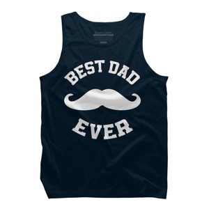 Men's Design By Humans Best Dad Ever Mustache By sukhendu12 Tank Top - 1 of 2