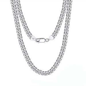 Miami Cuban Link Chain Necklace Men Women 18  Italian Sterling Silver 5mm Ginger Lyne Collection - 1 of 4