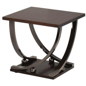 NicBex Vintage Square Dark Brown Coffee Table with Creative Storage Base,Birch Veneer Finish Side Table,Center Table for Living Room - 1 of 4