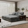 Convertible Corduroy Sectional Sofa,Modern Sleeper Couch,Oversized Living Room Lounge Chair - The Pop Home - 3 of 4
