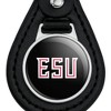 East Stroudsburg University of Pennsylvania Secondary Logo Black Leather Keychain - 3 of 4