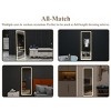 68"x29" Arched Floor Mirror, HD Full-length Mirror with Metal Frame and Art Crafting for Living Room Bedroom Dressing Room, Black - 3 of 4