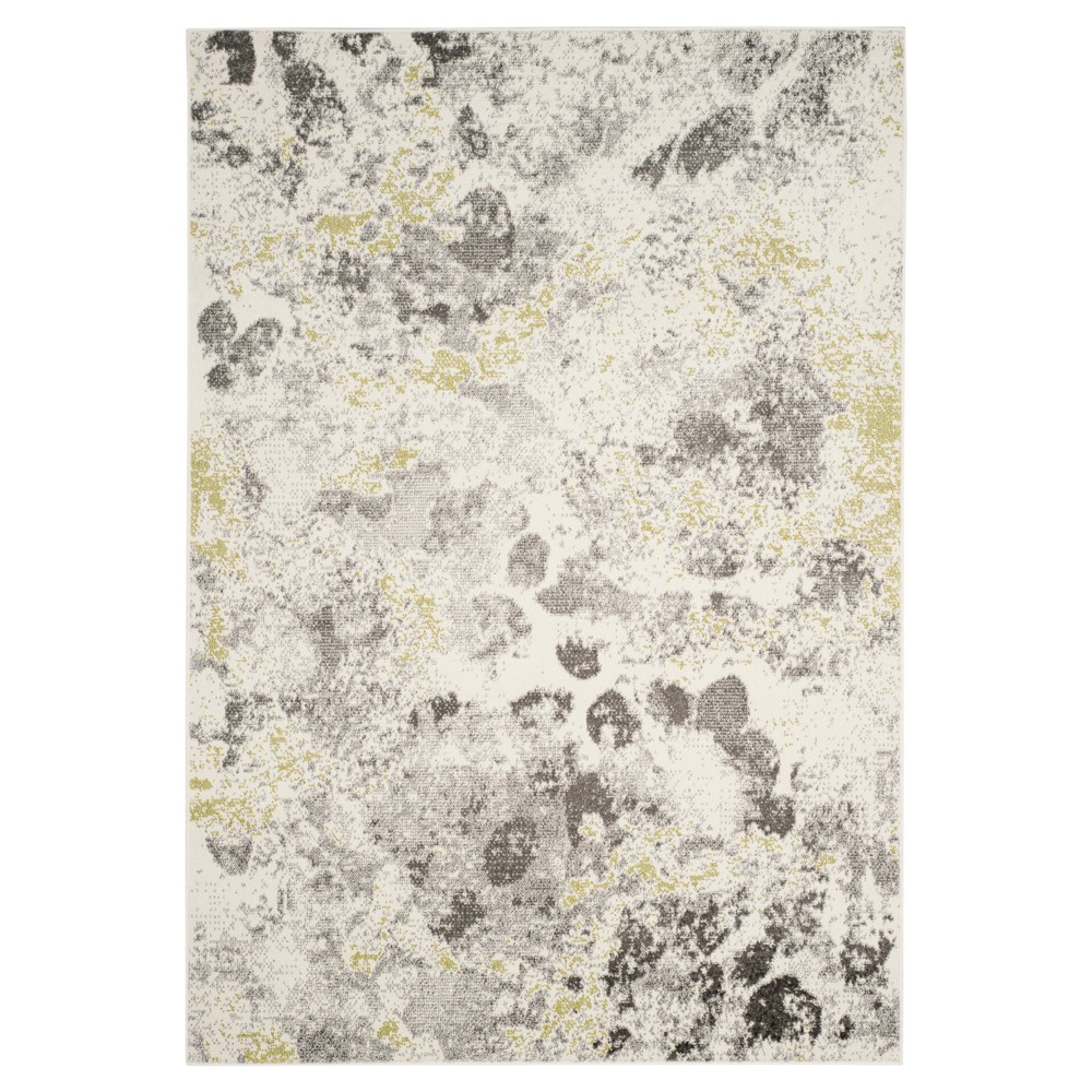 Ivory/Gray Splatter Loomed Accent Rug 4'x6' - Safavieh