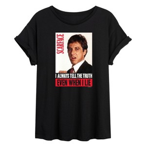 Women's - Scarface - I Always Tell The Truth Oversized Graphic T-Shirt - 1 of 4