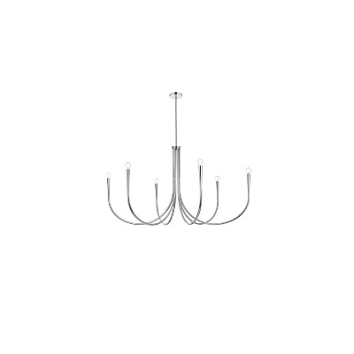 Elegant Lighting Layne 50 inch chandelier in Chrome