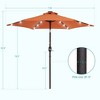 Sonkuki 7.5 ft Outdoor LED Solar Lighted Patio Market Umbrella w/ Push Button Tilt - 3 of 4
