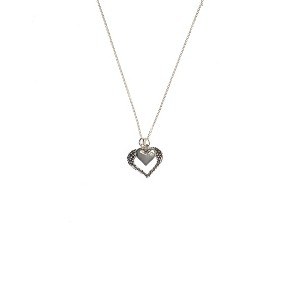 Dicksons Angel Wings Double Heart Silver Plated 18 inch Pendant Necklace - 1 of 3