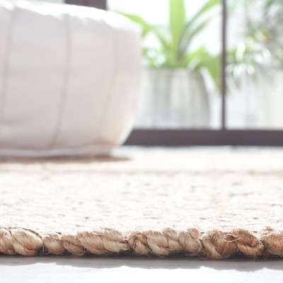 Cape Cod 5x8 Natural Purple Handwoven Cotton Area Rug