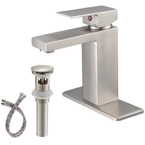 BWE Single Hole Single-Handle Low-Arc Bathroom Faucet With Pop-up Drain Assembly - image 1 of 4