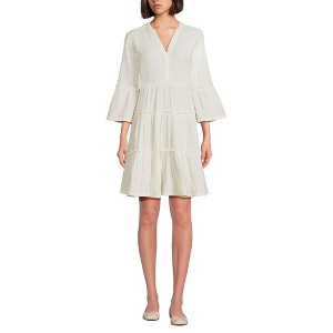 Lands' End Women's Gauze Tiered Dress - 1 of 4