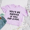 You'd Be Happier If You Had A Dog - Women's Boxy Crop Top Graphic T-Shirt - 2 of 4