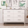 Okak Elegant High Gloss 6-Drawer Bedroom Dressers with Metal Handle, Mirrored Storage Cabinet,Chest of Drawers for Living Room,Entryway - 3 of 4