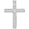 Pompeii3 1 1/2 Ct Diamond Cross Pendant Necklace 18" 10k White Gold 32mm Tall - 3 of 4