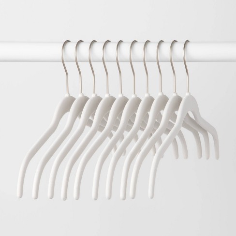 10pk Shirt Flocked Hangers White - Brightroom™ : Target