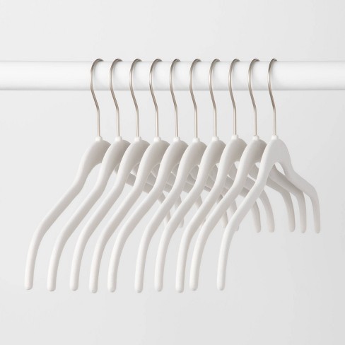 18pk Plastic Hangers White - Room Essentials™ : Target