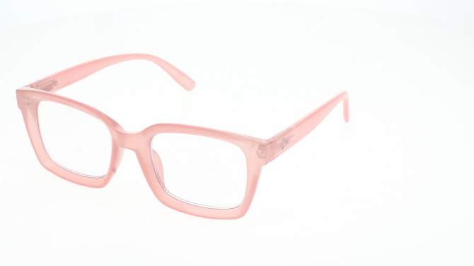 Women&#39;s Shiny Plastic Rectangle Blue Light Filtering Glasses - Universal Thread&#8482; Rose Pink, 2 of 4, play video