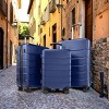 FURNIinspire Bag and Luggage Sets 3PCS Hard Shell Roller Suitcase Set Expandable Travel Luggage with Spinner Wheels, Blue, 12"*18"*29.5" - 4 of 4