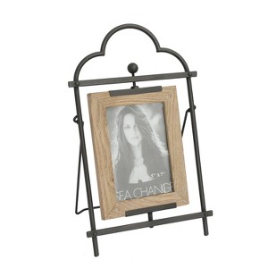 VIP Metal 15.5 in. Black 5x7 Artistic Photo Holder w/ Wire Frame - 1 of 2