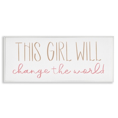 Stupell Industries Girl Power Motivational Phrase, 30" x 13"