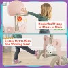 Hey Play Kid Basketball Hoop and Soccer Goal, Pink - 2 of 4