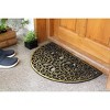 RugSmith Black Moulded Trellis Half-round Rubber Doormat - 2 of 4