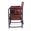 Outdoor Portable Folding Camp Sports Chair in Burgundy - 4 of 4