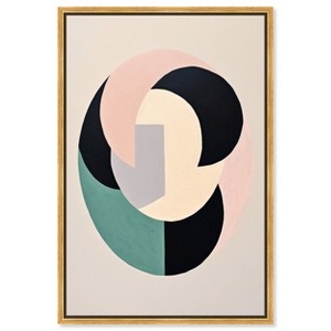 Art Remedy Cubist Style Jade Ring Contemporary Shapes Abstract Wall Art Framed - 1 of 4