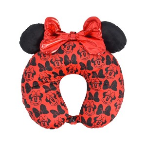 Disney Minnie Mouse Travel Neck Pillow with 3D Ears and Bow - 1 of 3