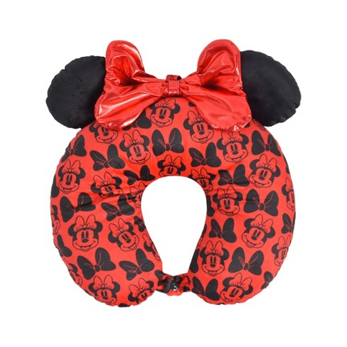 Disney Minnie Mouse Travel Neck Pillow With 3d Ears And Bow Target