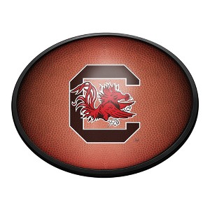College Football Pigskin Design Oval Slimline Lighted Wall Sign - 1 of 4