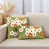 REGALWOVEN Velvet Embroidery Flowers Soft Decorative Farmhouse Pillowcases 2 Pcs - 2 of 4