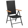 vidaXL Stackable Patio Chairs 2 pcs Poly Rattan Black - 2 of 4