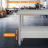 NSF Certified Stainless Steel Work Table, Bilayer Table with Adjustable Undershelf - 4 of 4