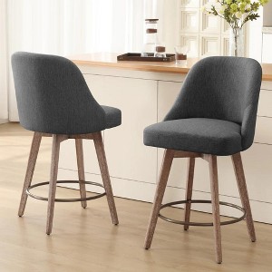 Bekrvio 26'' Counter Height Bar Stools, Linen Fabric - 1 of 4
