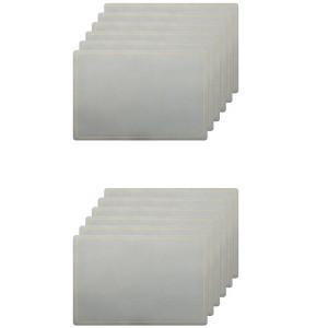Unique Bargains Dining Room Heat Resistant Modern Faux Leather Placemats 18" x 12" 12 Pcs - 1 of 4